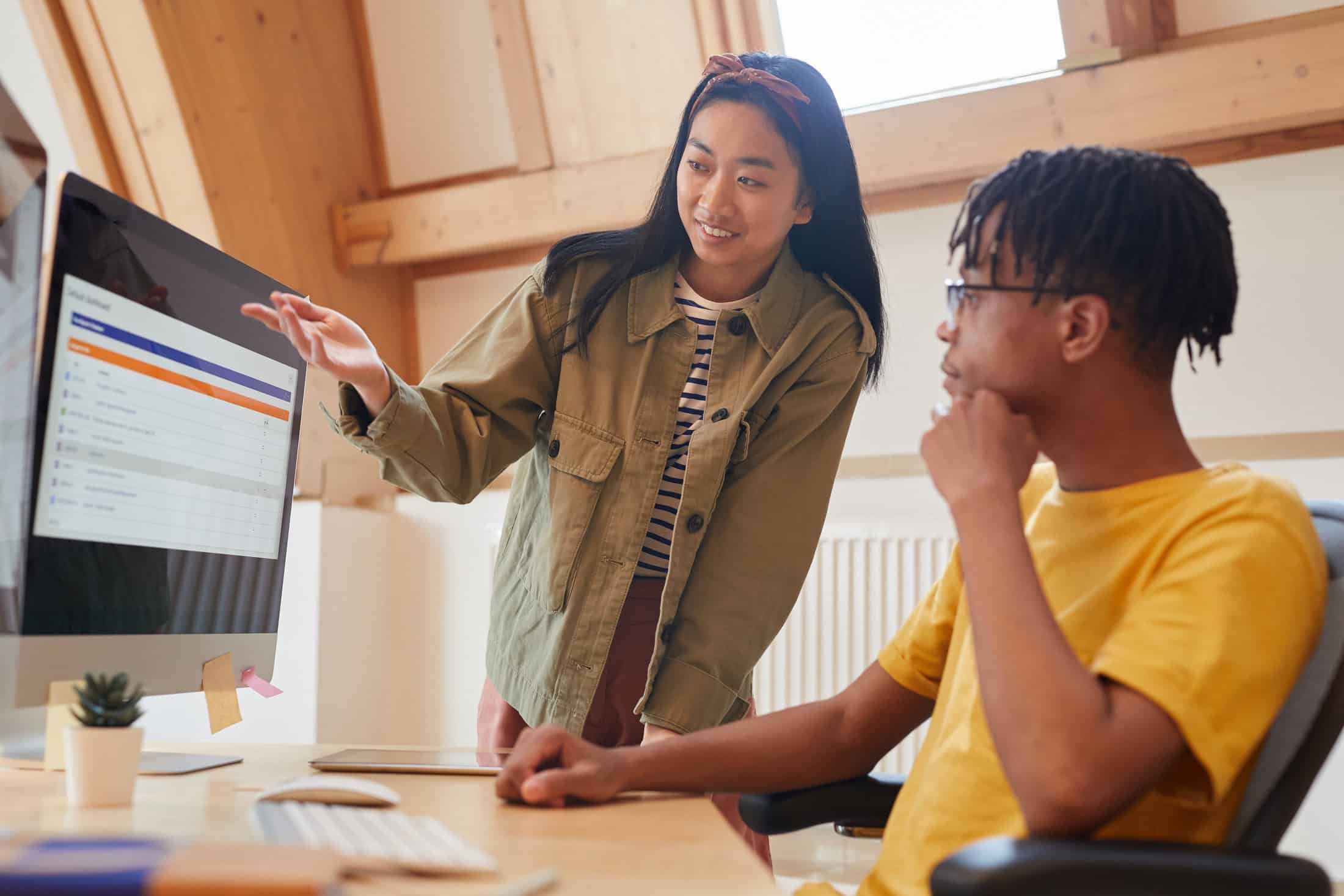 True Mtn website designer walks customers through their design and search engine ranking for websites.