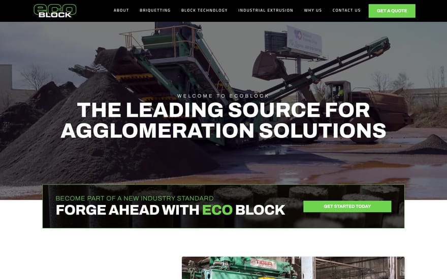 Eco Block website by True Mtn
