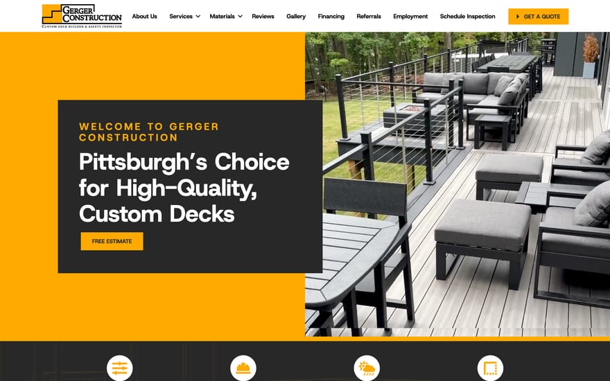 Gerger Construction website by True Mtn