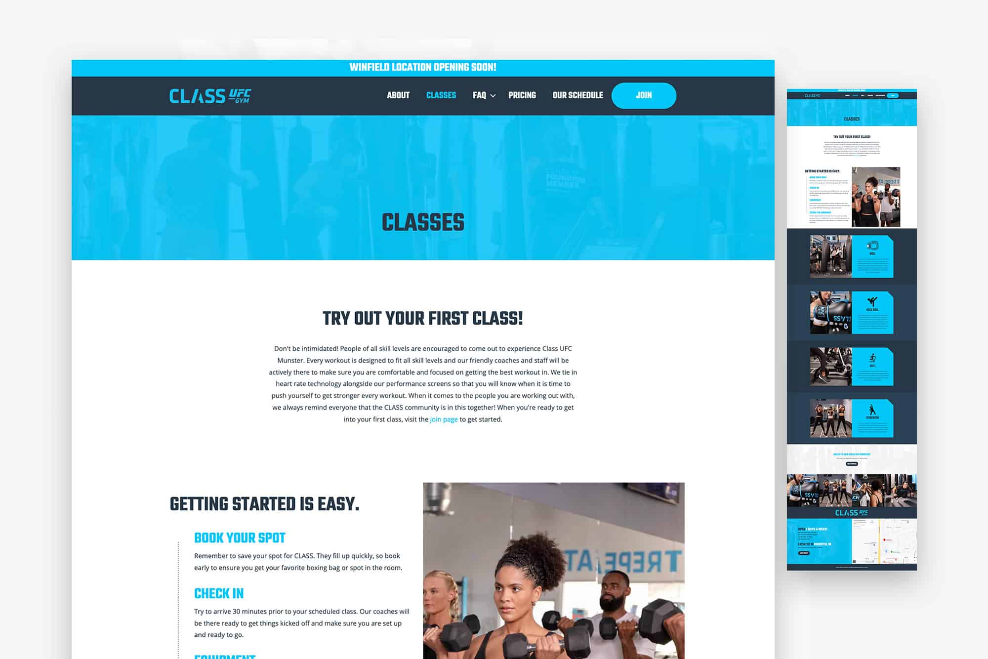 CLASS UFC Gym Munster | Web Development for Fitness Studio in Munster, IN 2