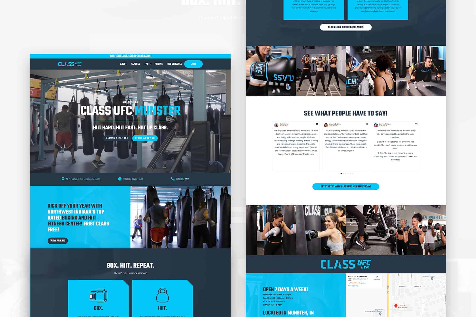 CLASS UFC Gym Munster | Web Development for Fitness Studio in Munster, IN 1