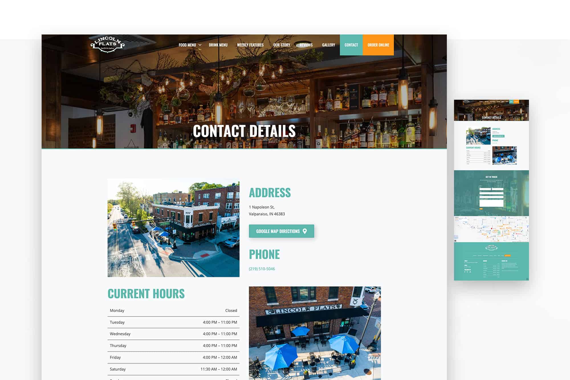 Lincoln Flats | Web Development and Content Creation for Bar & Restaurant in Valparaiso, IN 4
