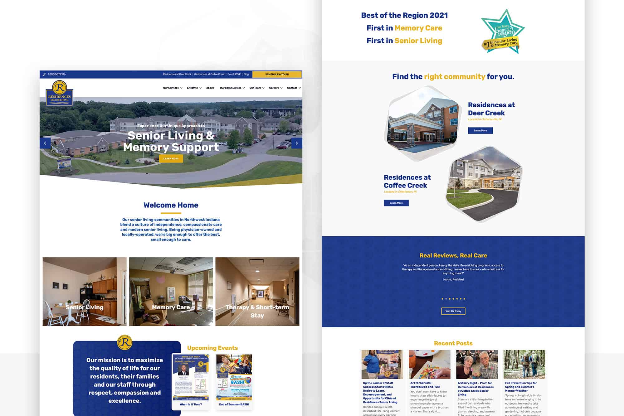 Residences Senior Living | Web Development for Assisted Living in Northwest Indiana 2
