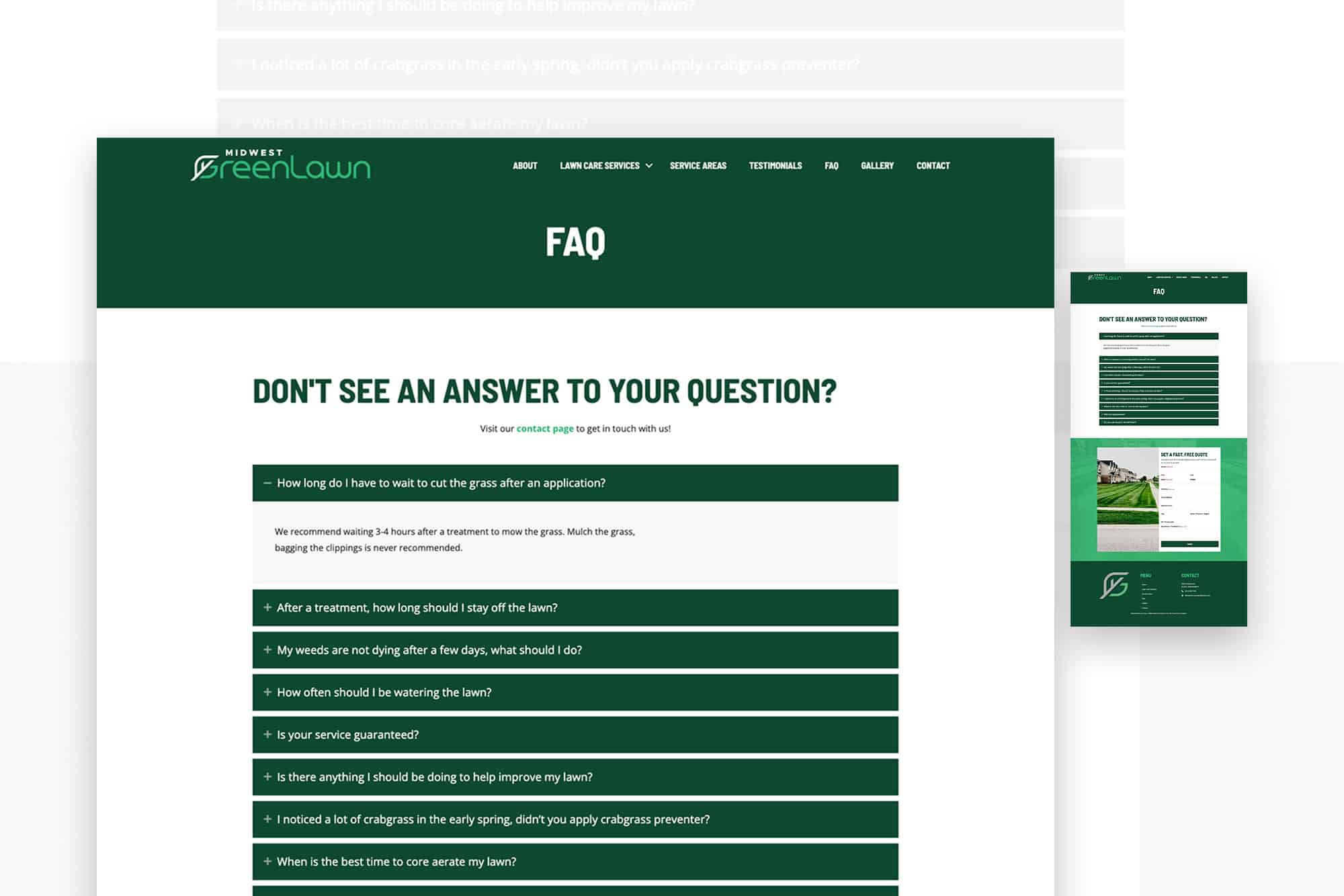 Midwest Green Lawn | Web Design for Lawn Care Service in St. John, IN 3