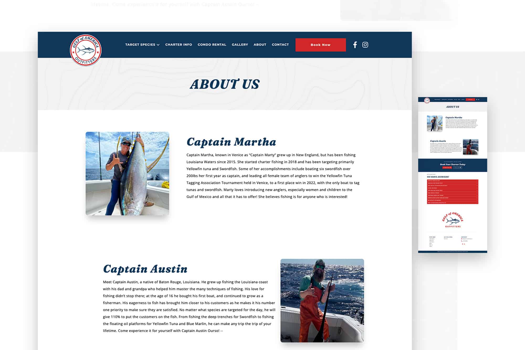 Gulf of America Outfitters | Web Design for Boat Charter Company in Venice, LA 1