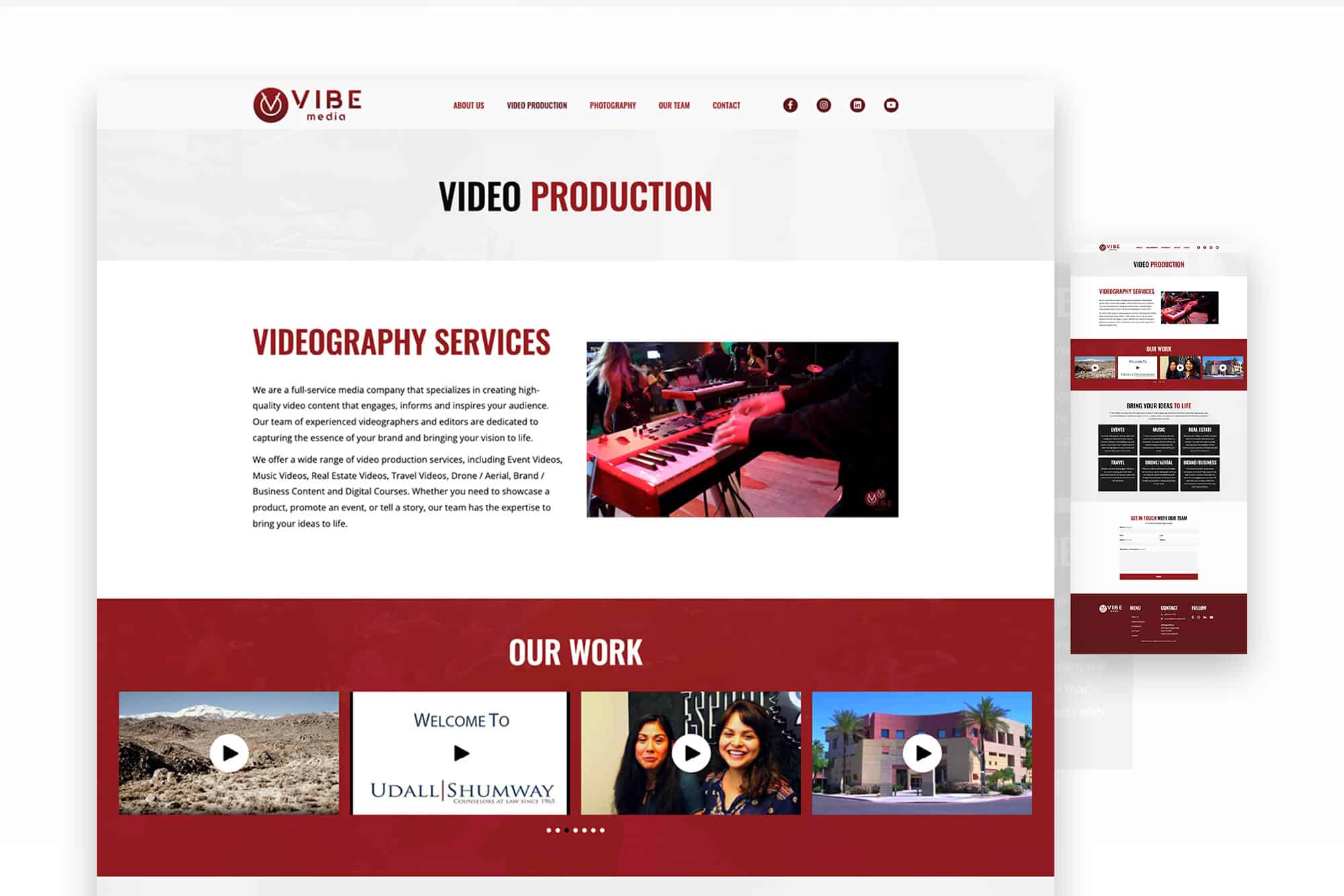 VIBE Media | Web Design for Media Agency in Gilbert, AZ 3