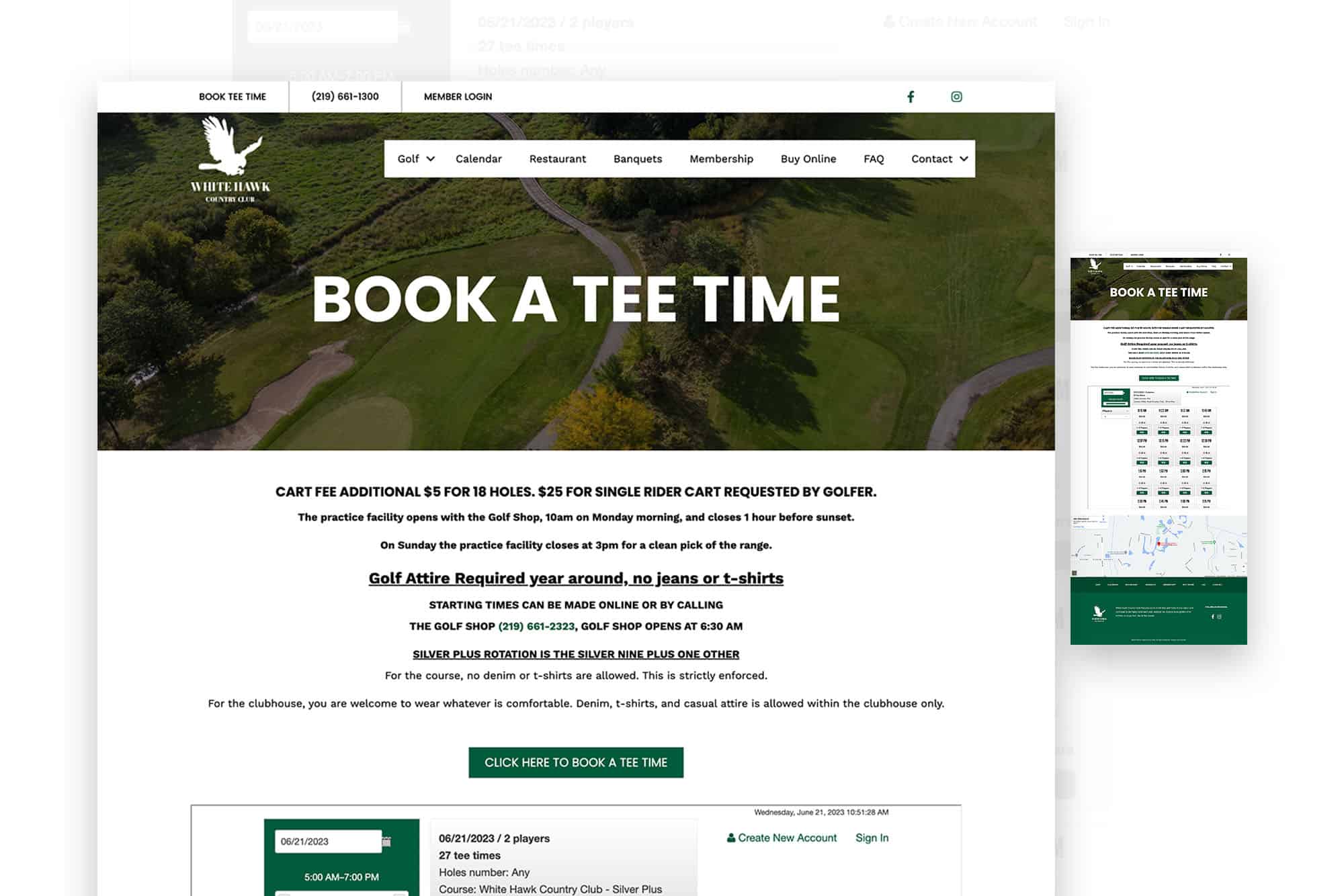 White Hawk Country Club | Web Design for Golf Course in Crown Point, IN 2