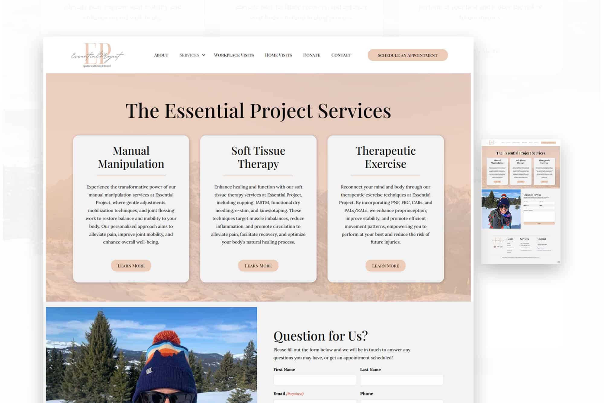 Essential Project | Web Design for Healthcare Service in Vail, Colorado 2
