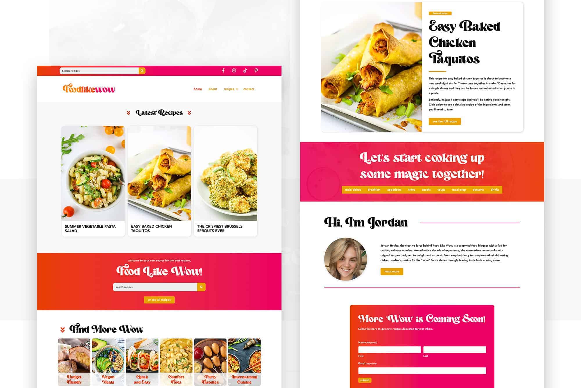 Food Like Wow | Website Design for a Food Blog in Indianapolis, Indiana 17